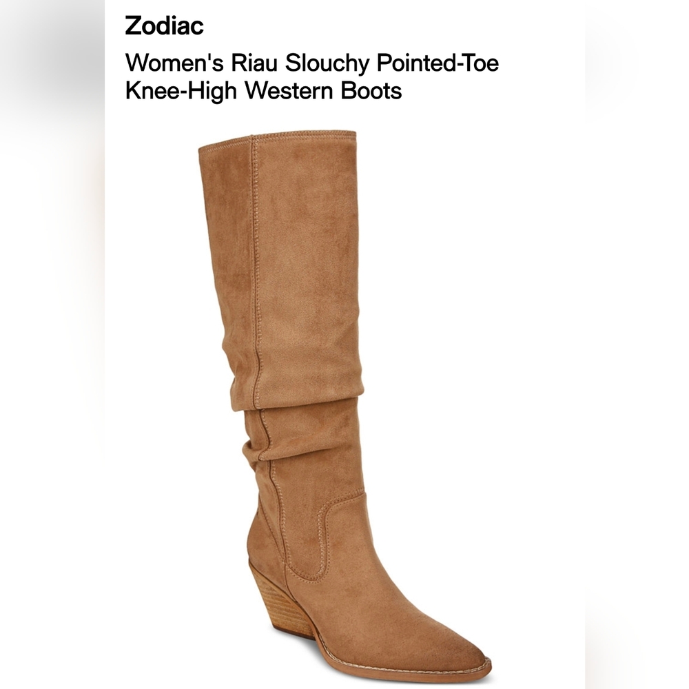 Zodiac Slouchy Suede Knee-High Boots - Wide Calf